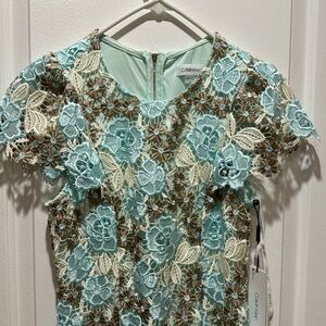 Beautiful Calvin Klein Floral Lace Dress Multicolor